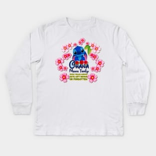 Aesthetic cute Stitch Kids Long Sleeve T-Shirt